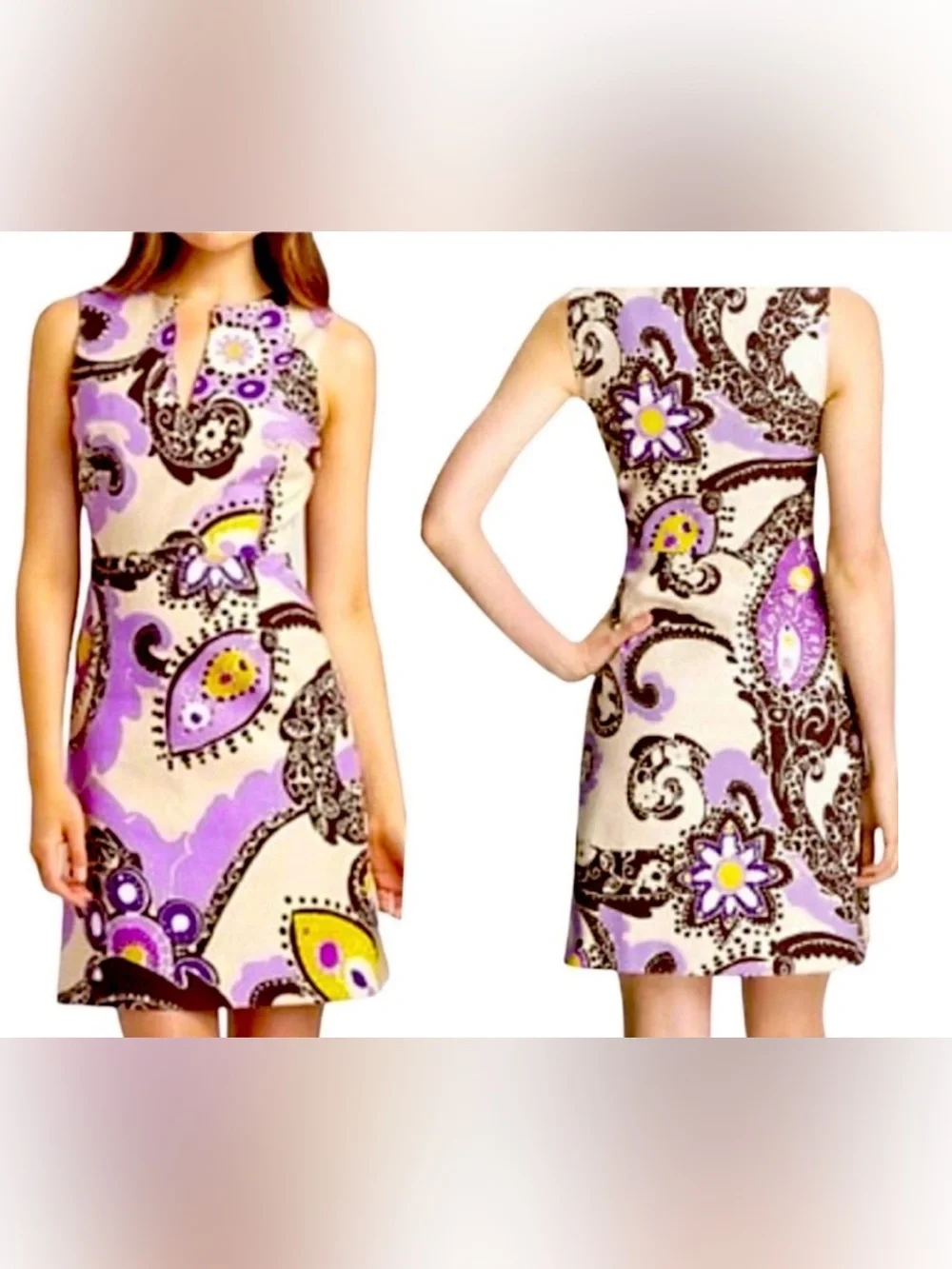 Kate Spade Women’s Keiran Dress Hydrangea Moroccan Paisley Sleeveless(Size 4)